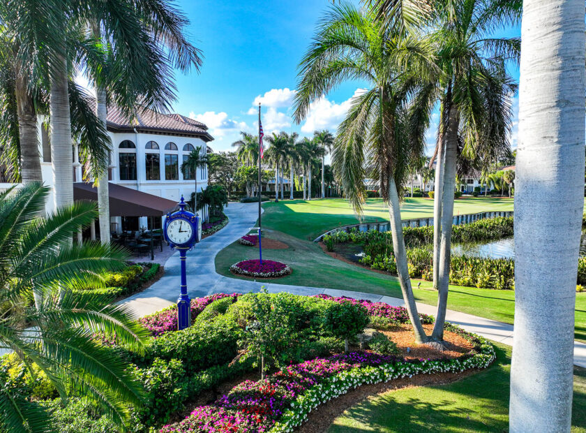 Elevated photo of the Royal Palm Yacht & Couhtry Club in Boca Raton, Florida.